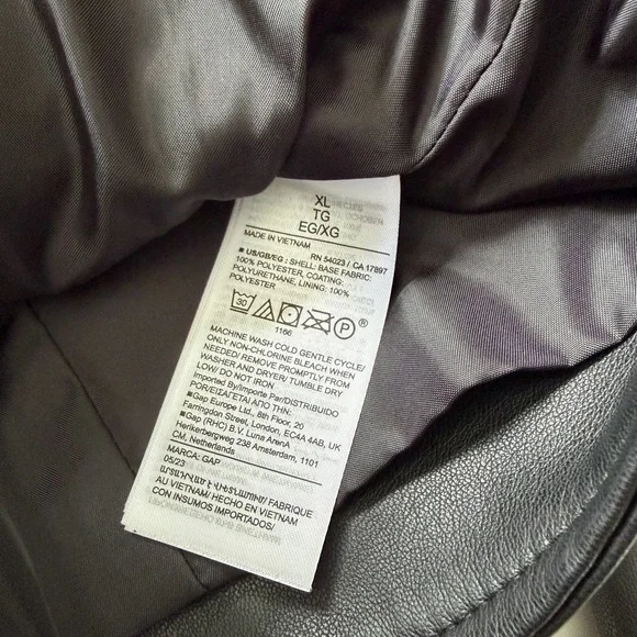 GAP Vegan-Leather Moto Jacket - Picture 6 of 8